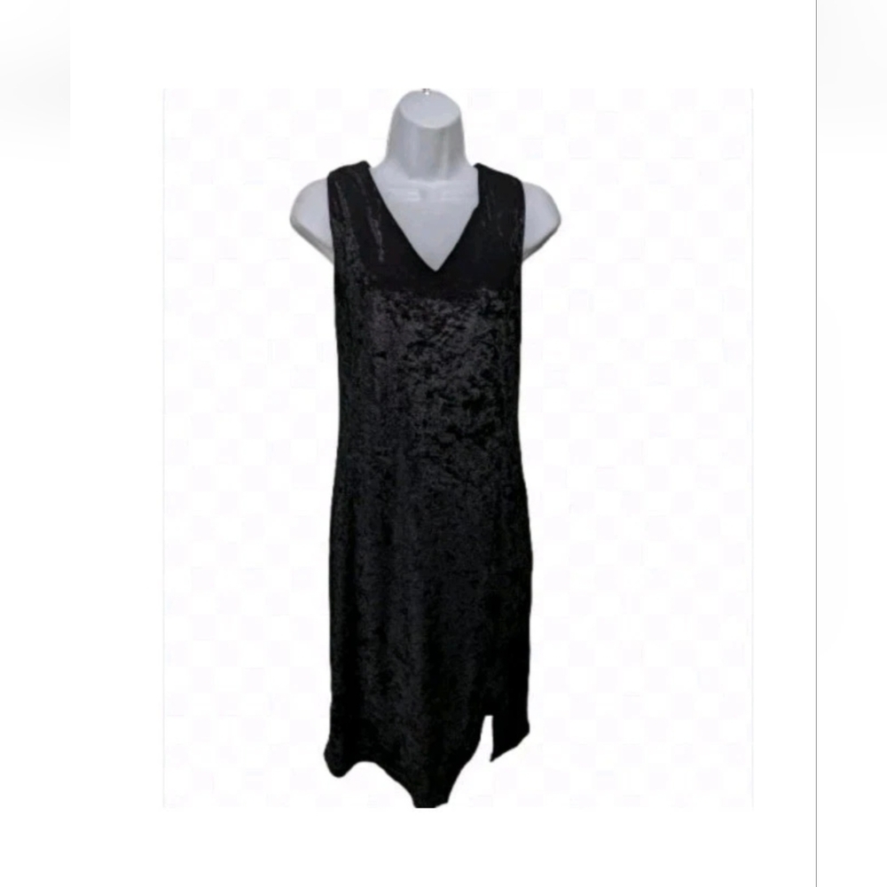 Rumies Black Velvet Dress 10 Sleeveless Whimsigoth 90s Y2K #5400